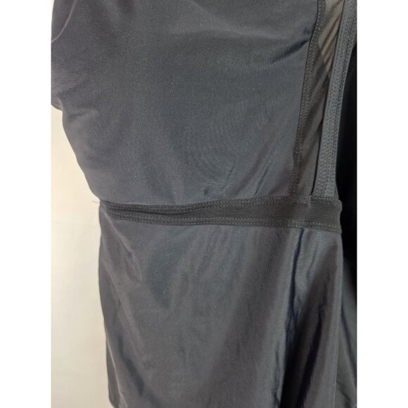 Nicole Miller Women's One Piece Swimsuit Plus Size 1X Black Sheer Swim - Picture 6 of 13